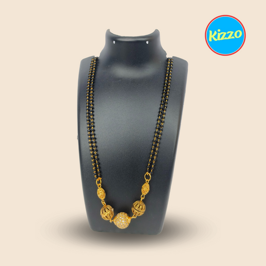 Gold-Plated Dokya Necklace for Women | Gold circular design with circular beads | Traditional Jewelry for Girls