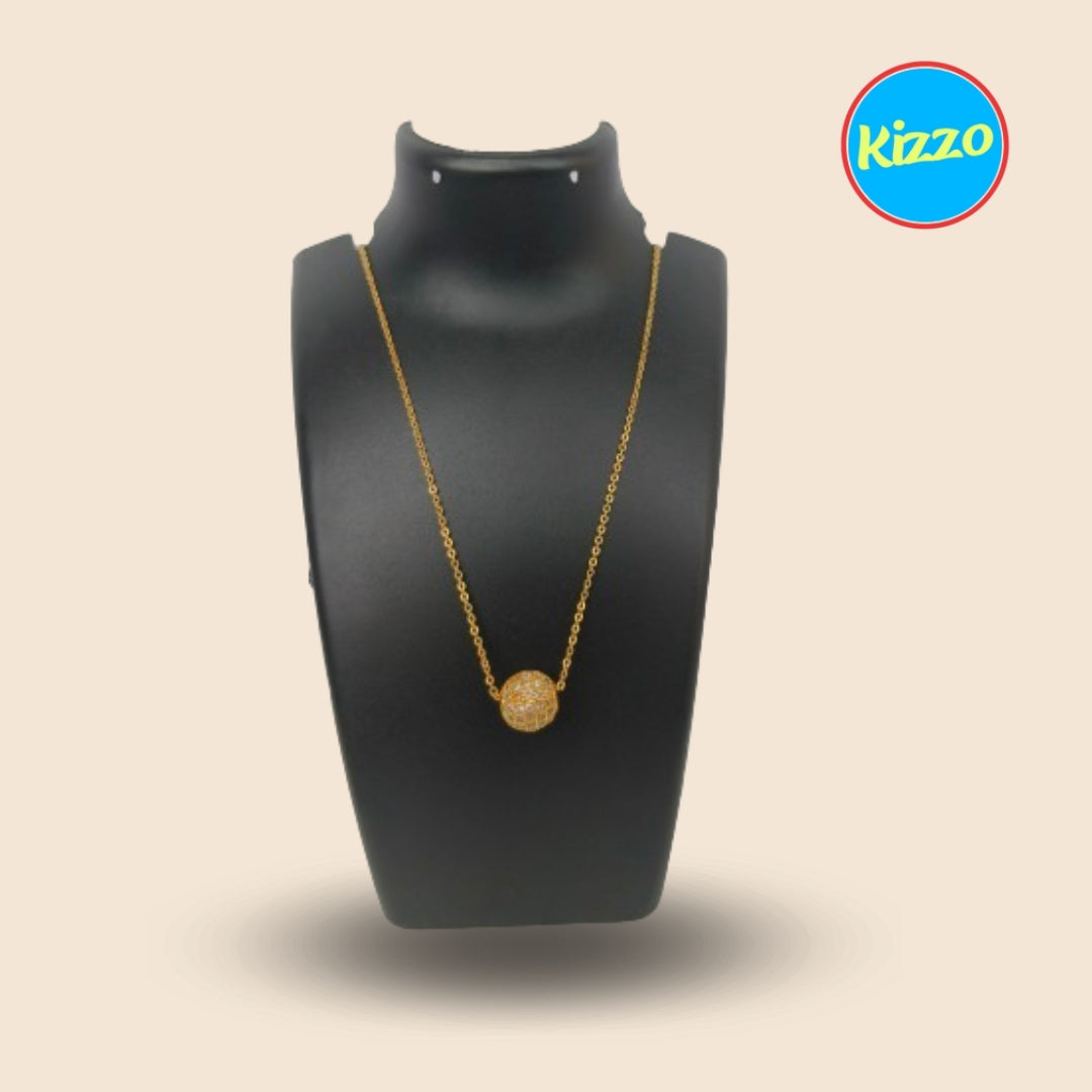 Gold Chain with Diamond Ball - Sparkling and Stylish | For Women and Girls