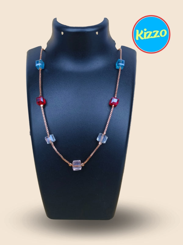 Gold Chain with MultiColored Beads | For Women & Girls