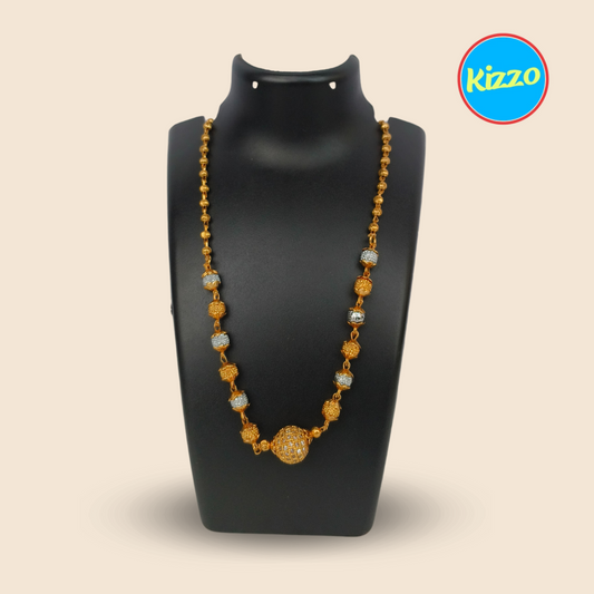 Gold Chain with Beads | For Women