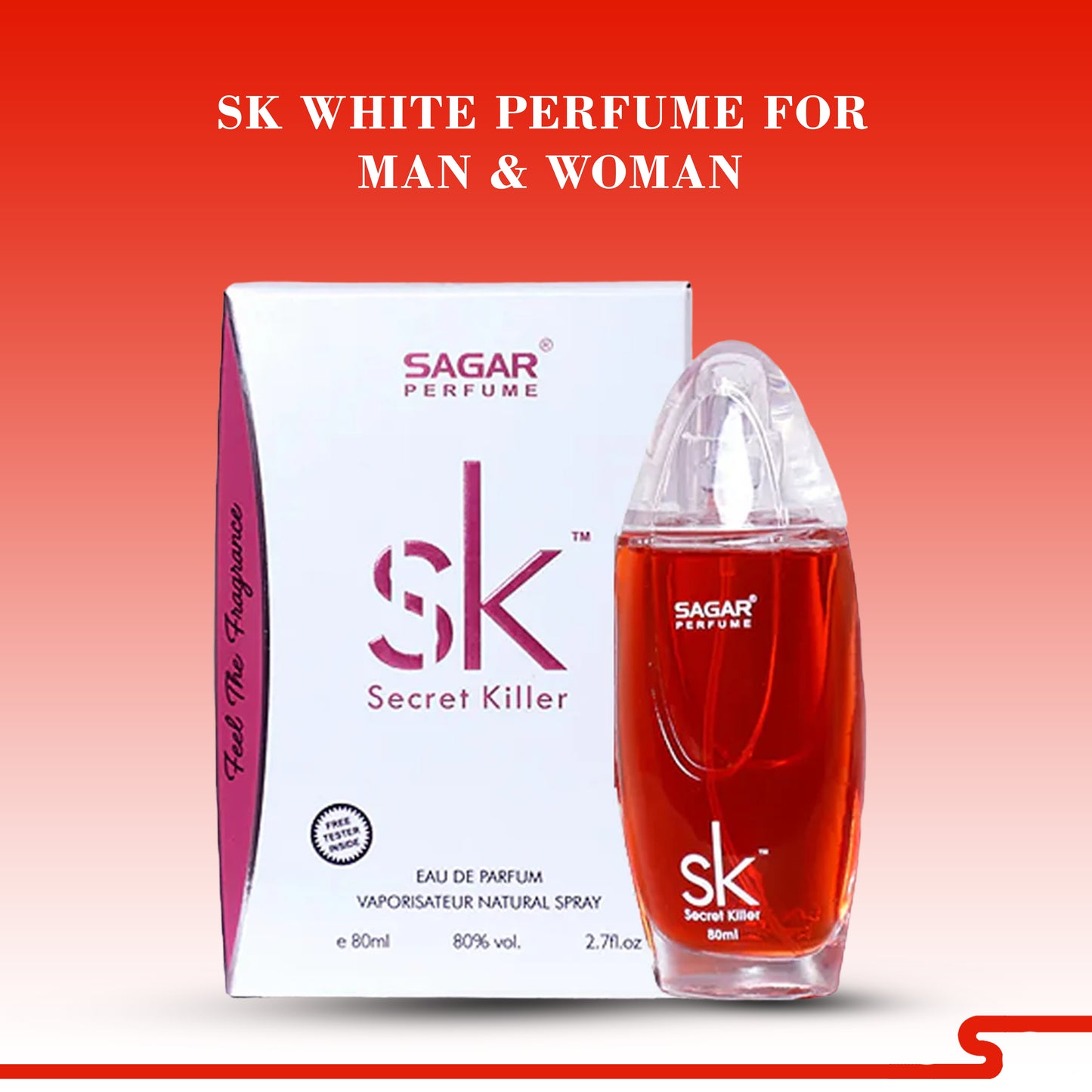 SK White Perfume For Man & Woman - 80ml