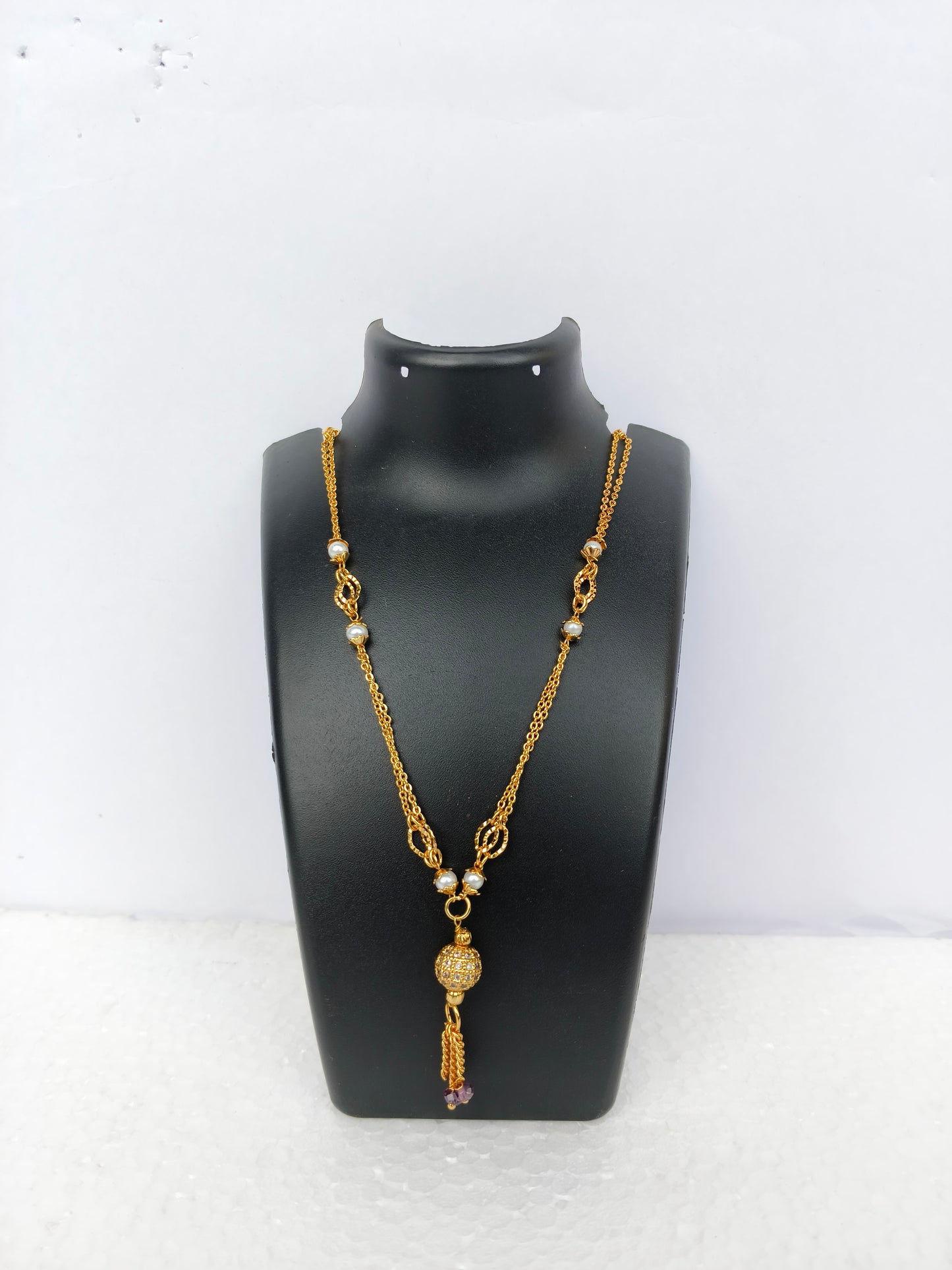 Gold Dokya with Pearls and Tassel | For Women