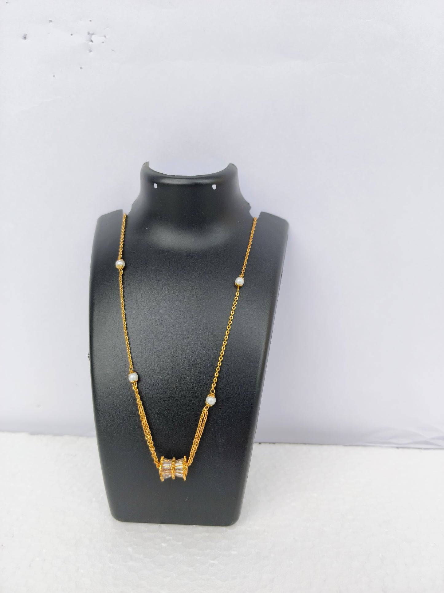 Gold-Plated Dokya Necklace for Women | Golden Instrument Design | Traditional Jewelry for Girls