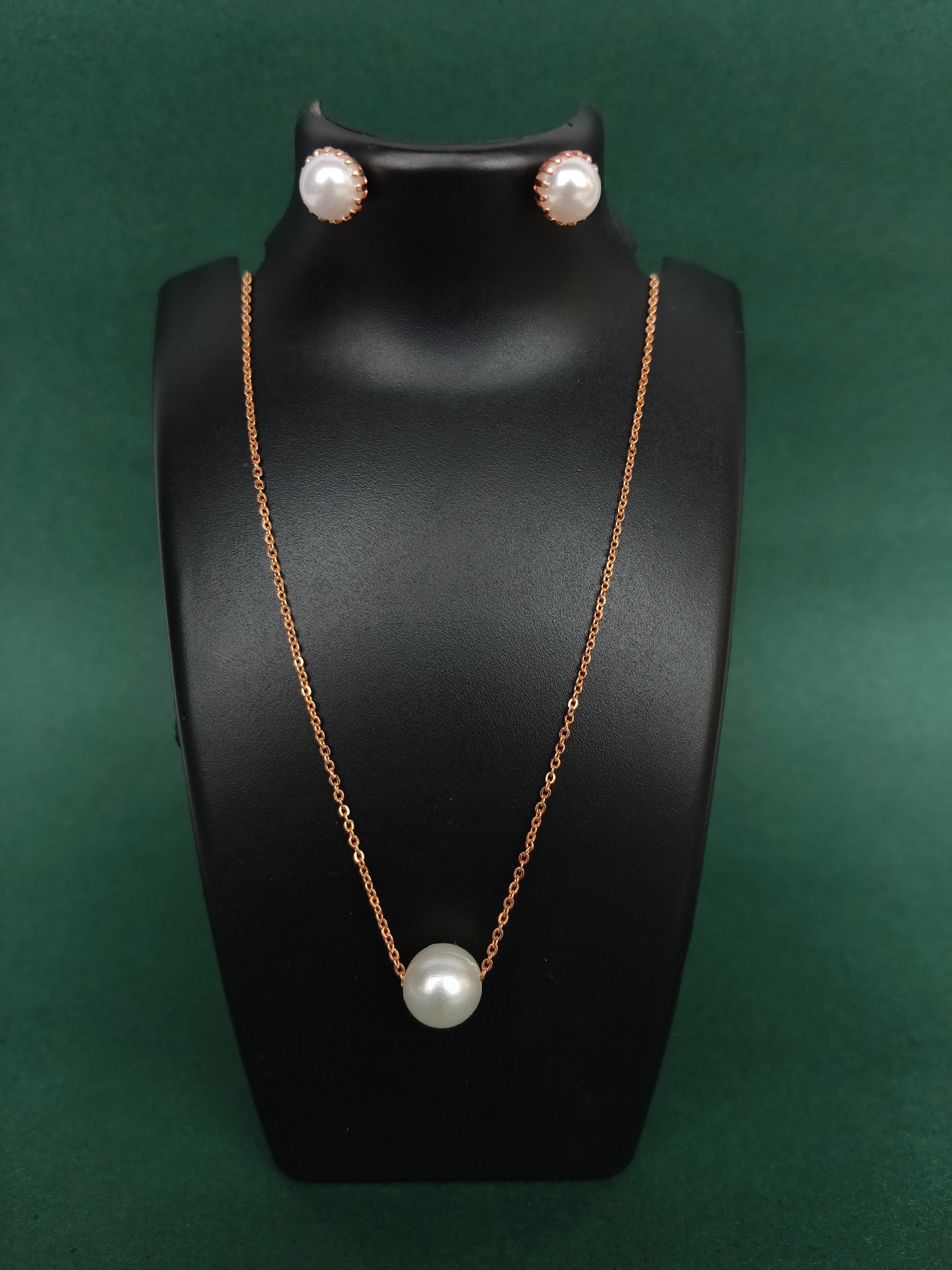 Elegant Pearl Chain Set with Chain and Earrings | For Women & Girls