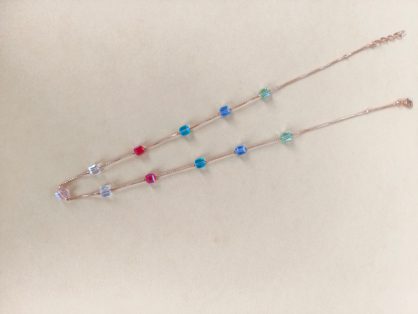 Gold Chain with MultiColored Beads | For Women & Girls