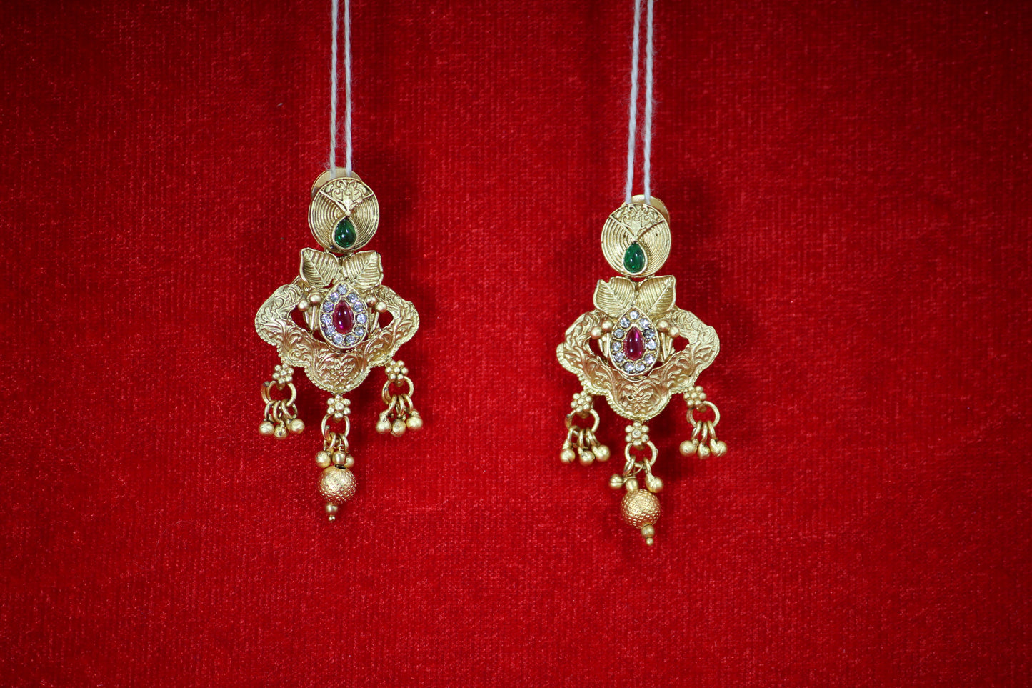 Gold Plated Necklace Earring Set with Maangtikka for Women - Traditional Jewelry Set