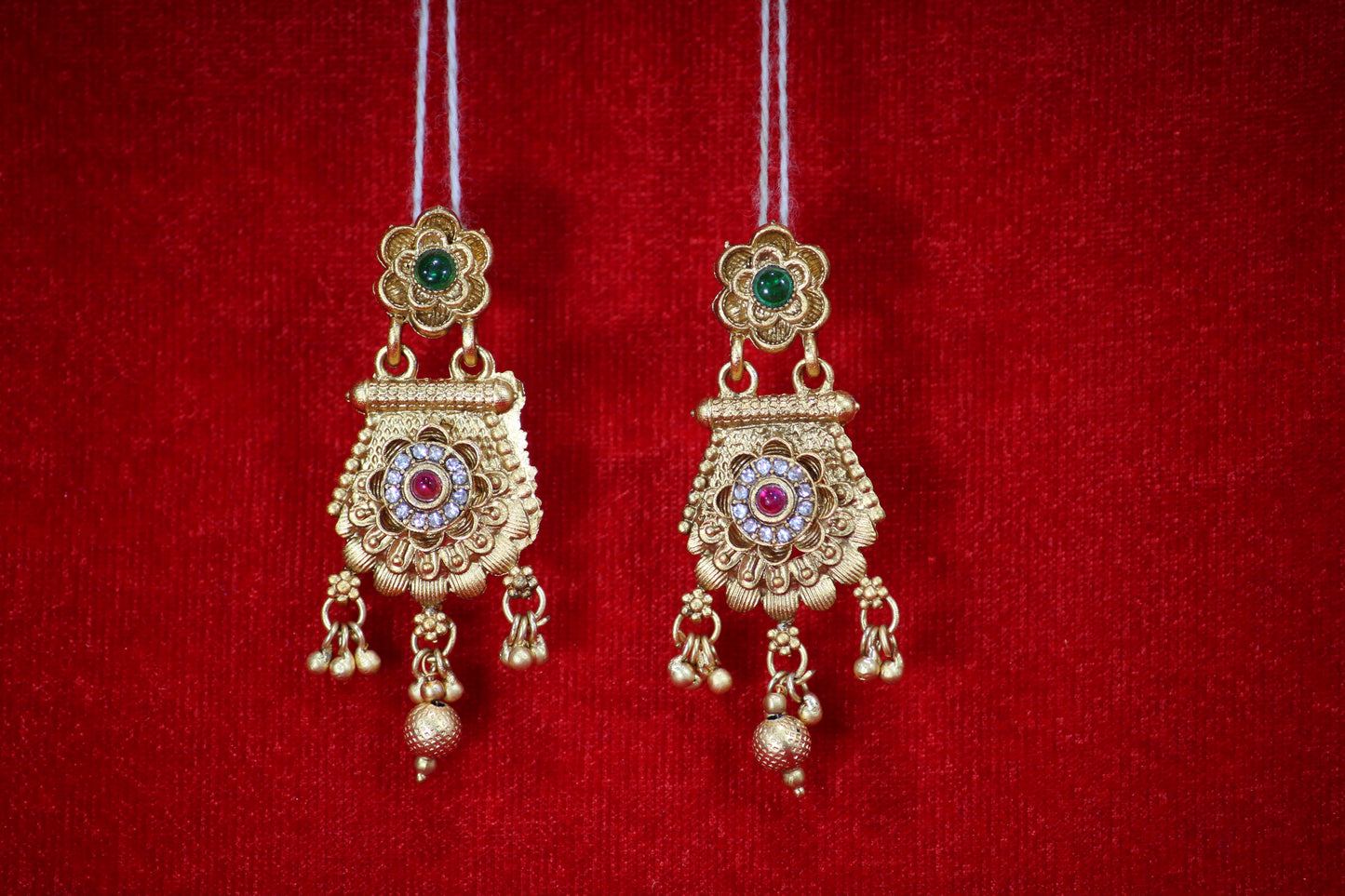 Gold Plated Floral Peacock Necklace and Maangtikka Set- Traditional Jewelry for Women