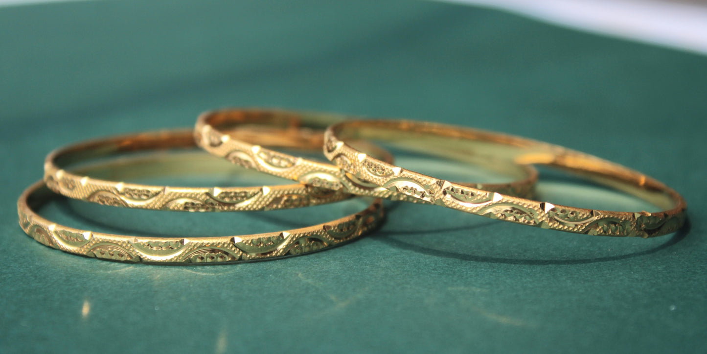 Exclusive Gold-Plated Patla Bangles for Women – Ethnic Jewelry Collection